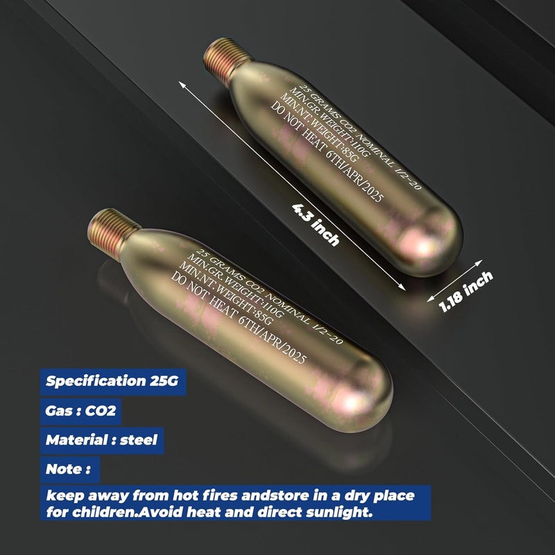 CODIEKEY 24G Co2 Cartridge Cylinder for Life Vest, Accessory for C02 PFD Rearming Kit, for Auto/Manual Inflating Life Jacket, for Adult, Used for Fishing, Surfing, Sea/Ocean Activities - Image 3
